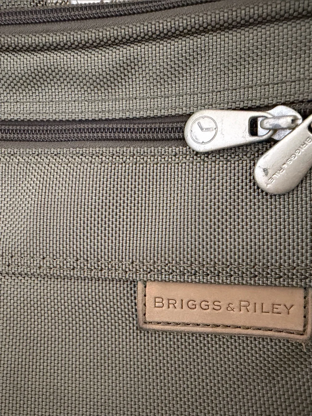 Briggs & Riley Olive Ballistic Nylon Laptop Case / Briefcase Bag — Missing Strap